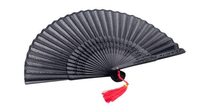 chinese fan isolated on white background 