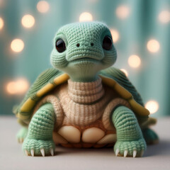 Wool Turtle &ndash; Handmade Yarn Animal Figure
