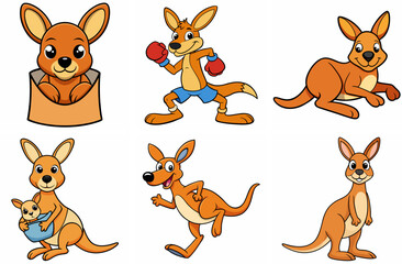 Obraz premium Adorable Kangaroo Illustrations for Childrens Books and Cute Designs