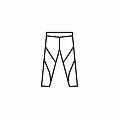 compression athletic pants icon sign vector