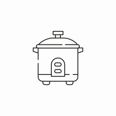 electric rice cooker icon sign vector
