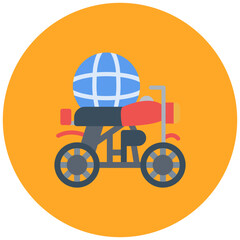 Bike Country Tours icon vector image. Can be used for Personal Transportation.