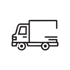 Delivery truck in motion for logistics and transportation services
