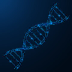 The dna helix is in the form of microcircuit tracks. Synthesis of biological and digital technologies, the concept of genetics of the future.