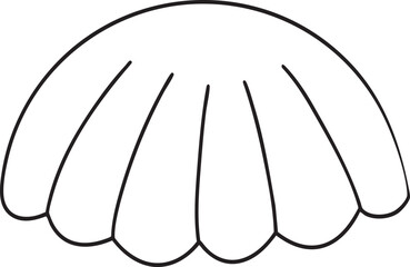 Coral outline vector illustration Hand-drawn art line Great for coloring book, greeting cards, educational material, kids party invitations