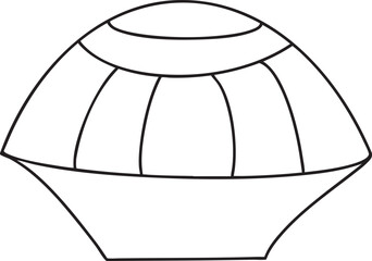 Coral outline vector illustration Hand-drawn art line Great for coloring book, greeting cards, educational material, kids party invitations