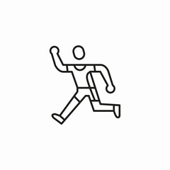 person running figure icon sign vector