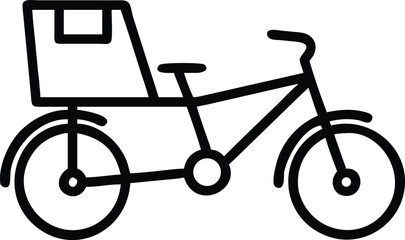 Vintage white background bicycle vector illustration