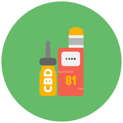 Cbd Vaping icon vector image. Can be used for CBD Oil.