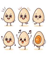A cute funny-egg Cartoon Character 2