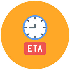 Eta icon vector image. Can be used for Airline.