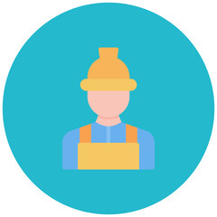 Factory Worker Male icon vector image. Can be used for Industry.