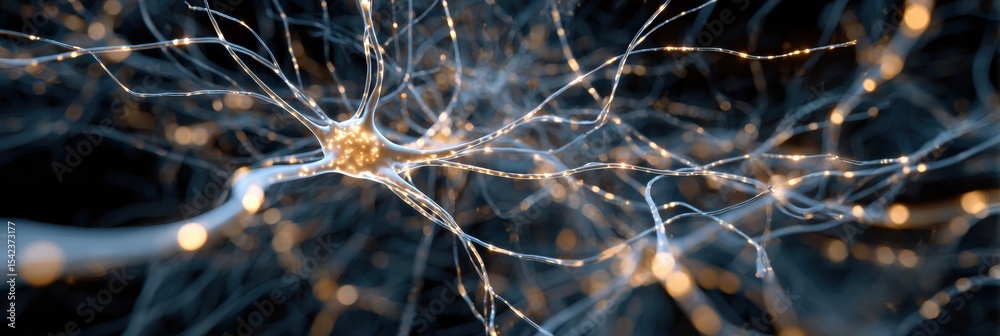 Poster Tangled Wires Depict Neural Chaos in a Captivating Representation of High-Stress Concepts Within a Dark Background Setting