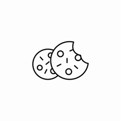 chocolate chip cookies icon sign vector