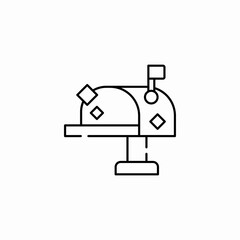 mailbox post delivery icon sign vector