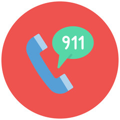 911 icon vector image. Can be used for Emergency Service.