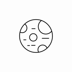 Fototapeta premium pockmarked round planet icon sign vector