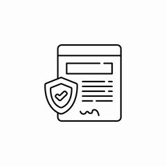 secure document policy icon sign vector