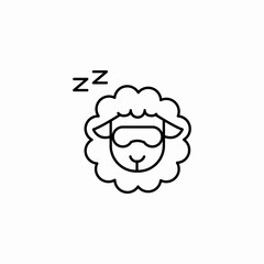sleeping sheep mask icon sign vector