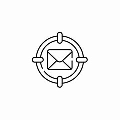 targeted email marketing icon sign vector
