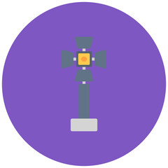 Spotlight Reflector icon vector image. Can be used for Lighting.