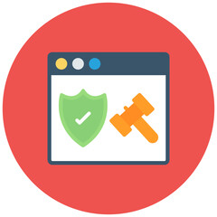 Fototapeta premium Privacy Legislation icon vector image. Can be used for Privacy.