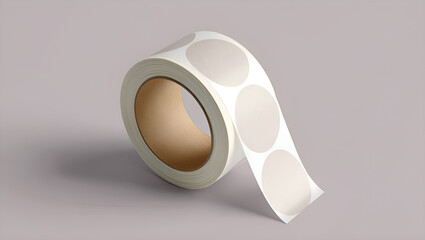 Roll of blank round stickers for packaging