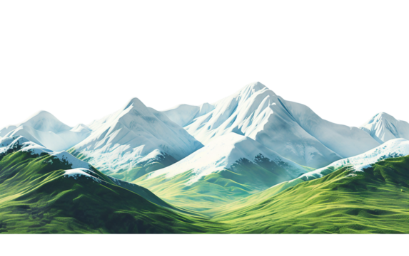 Picturesque Winter Mountains Draped in Snow with a Stunning Scenic Backdrop