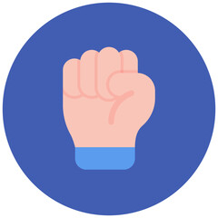 Fist icon vector image. Can be used for Human Rights.