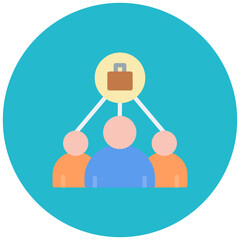 Executive Team icon vector image. Can be used for Human Resource.