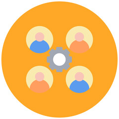 Management Team icon vector image. Can be used for Human Resource.