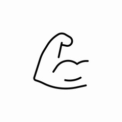 bicep muscle arm icon sign vector