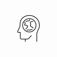 brain mind thinking icon sign vector