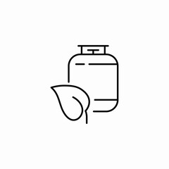 eco gas cylinder icon sign vector