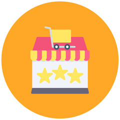Fototapeta premium Ratings icon vector image. Can be used for Online Store.