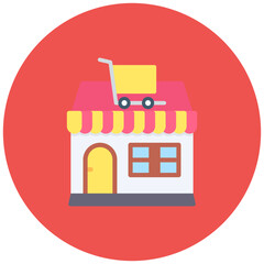 Fototapeta premium Store icon vector image. Can be used for Online Store.