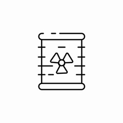 radioactive waste barrel icon sign vector