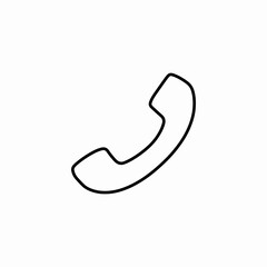 telephone handset call icon sign vector