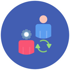 Change Management icon vector image. Can be used for Survey.