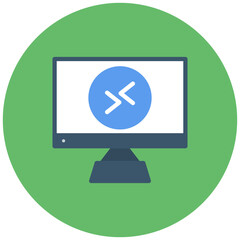 Remote Desktop icon vector image. Can be used for Remote Working.