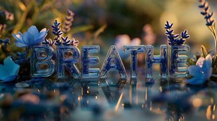 "BREATHE" in Lavender Field - Calmness & Relaxation