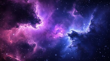 Stunning colorful space with vibrant cosmic clouds and sparkling stars under a night sky full of mystery and wonder.