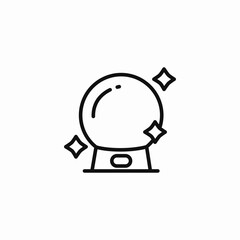 sparkling crystal ball icon sign vector