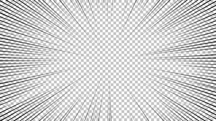 Black comic book transparent background