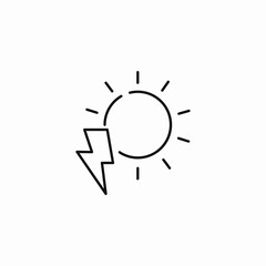 Obraz premium sun lightning energy icon sign vector