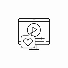 video player like icon sign vector
