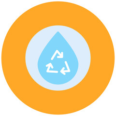 Sustainability icon vector image. Can be used for Water Treatment.