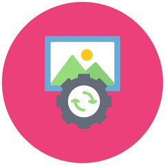 Post-Processing icon vector image. Can be used for Additive Maufacturing.