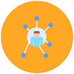 Networking icon vector image. Can be used for Organization.