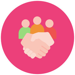 Teamwork icon vector image. Can be used for Organization.